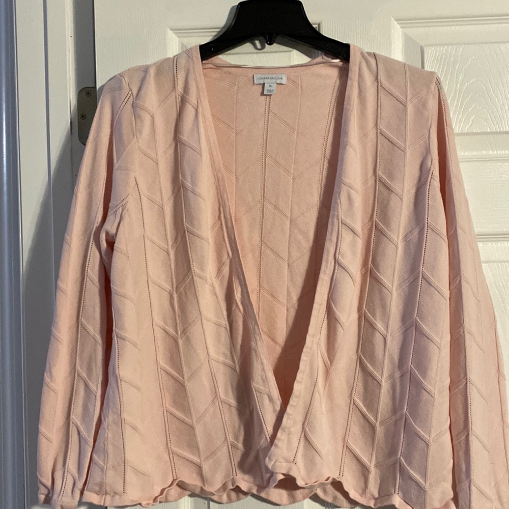 Charter Club pink cardigan. Xlarge worn once.